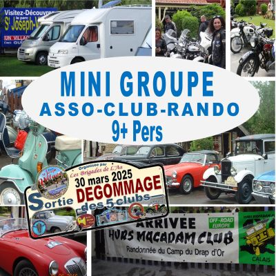 Mini groupes clubs motos, Voitures, randonneurs, photos